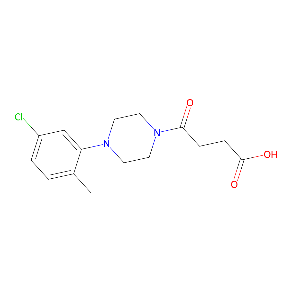4-[4-(5-Chloro-2-methylphenyl)piperazin-1-yl]-4-oxobutanoic acid molecular structure, CAS 835598-74-8