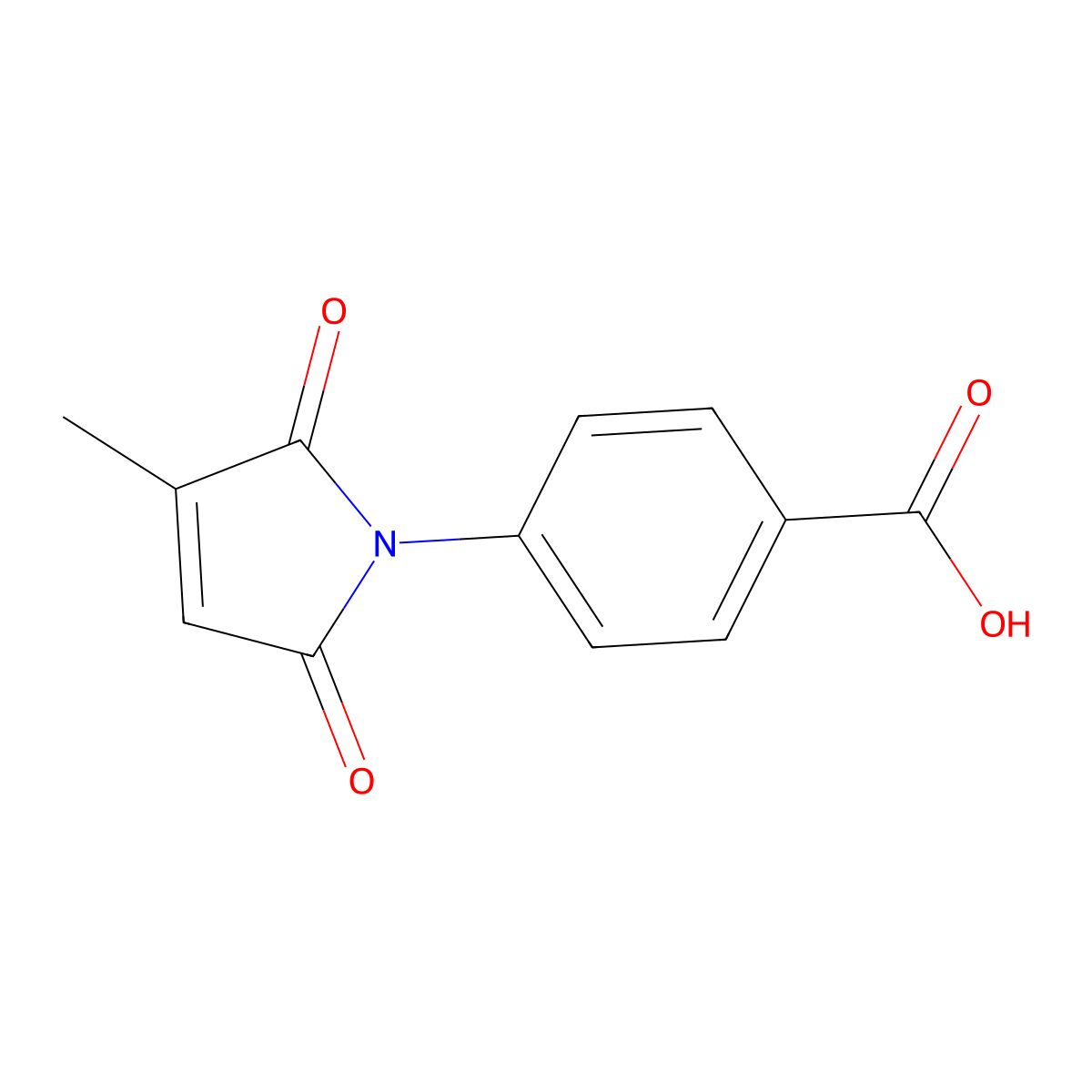 4-(3-methyl-2,5-dioxo-2,5-dihydro-1H-pyrrol-1-yl)benzoic acid molecular structure, CAS 83560-88-7