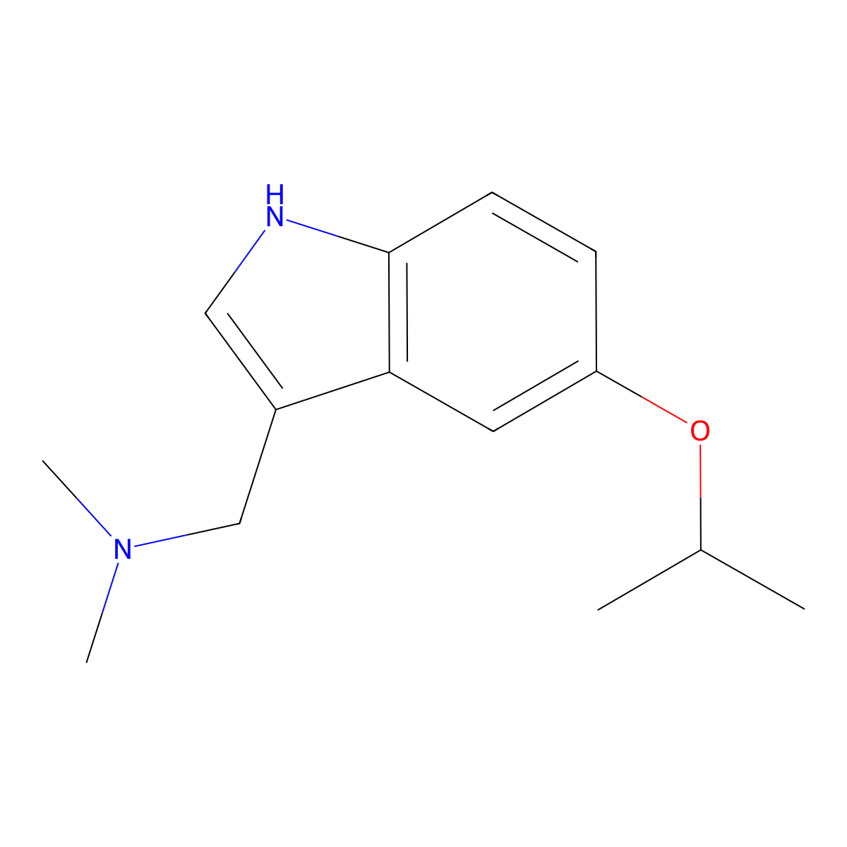 dimethyl({[5-(propan-2-yloxy)-1H-indol-3-yl]methyl})amine molecular structure, CAS 835619-46-0