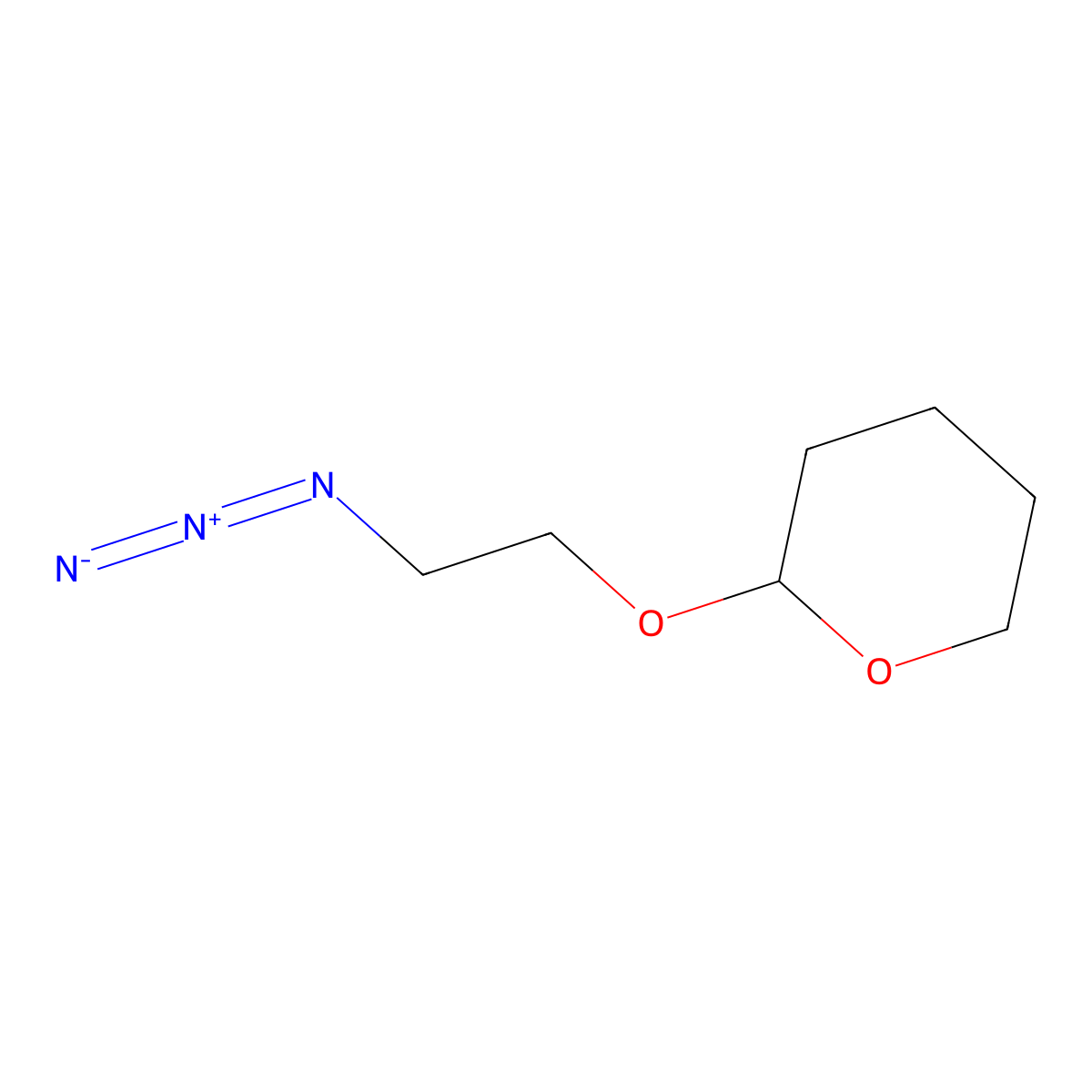 2-(2-Azidoethoxy)oxane molecular structure, CAS 835625-50-8