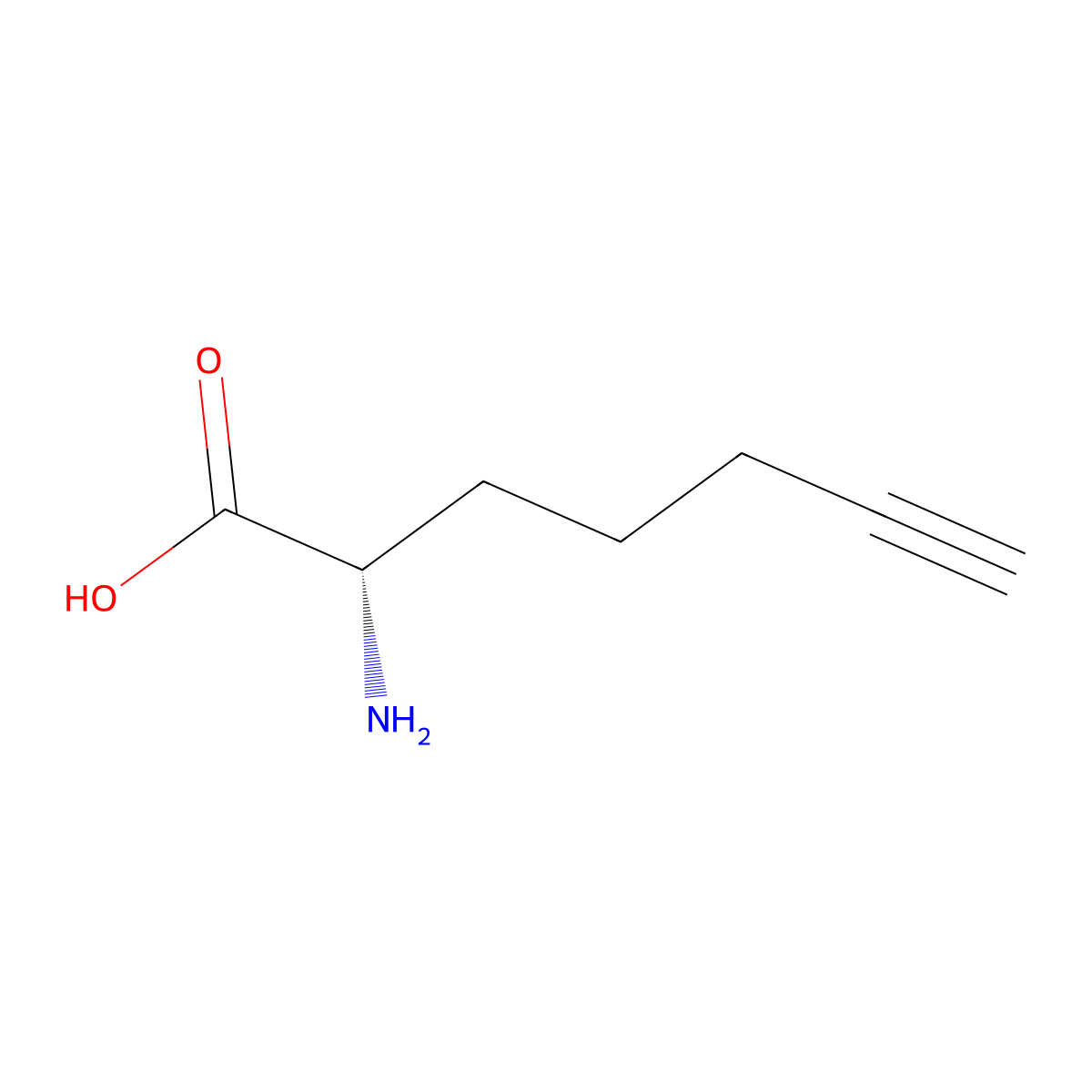 (s)-2-Amino-6-heptynoic acid molecular structure, CAS 835627-45-7