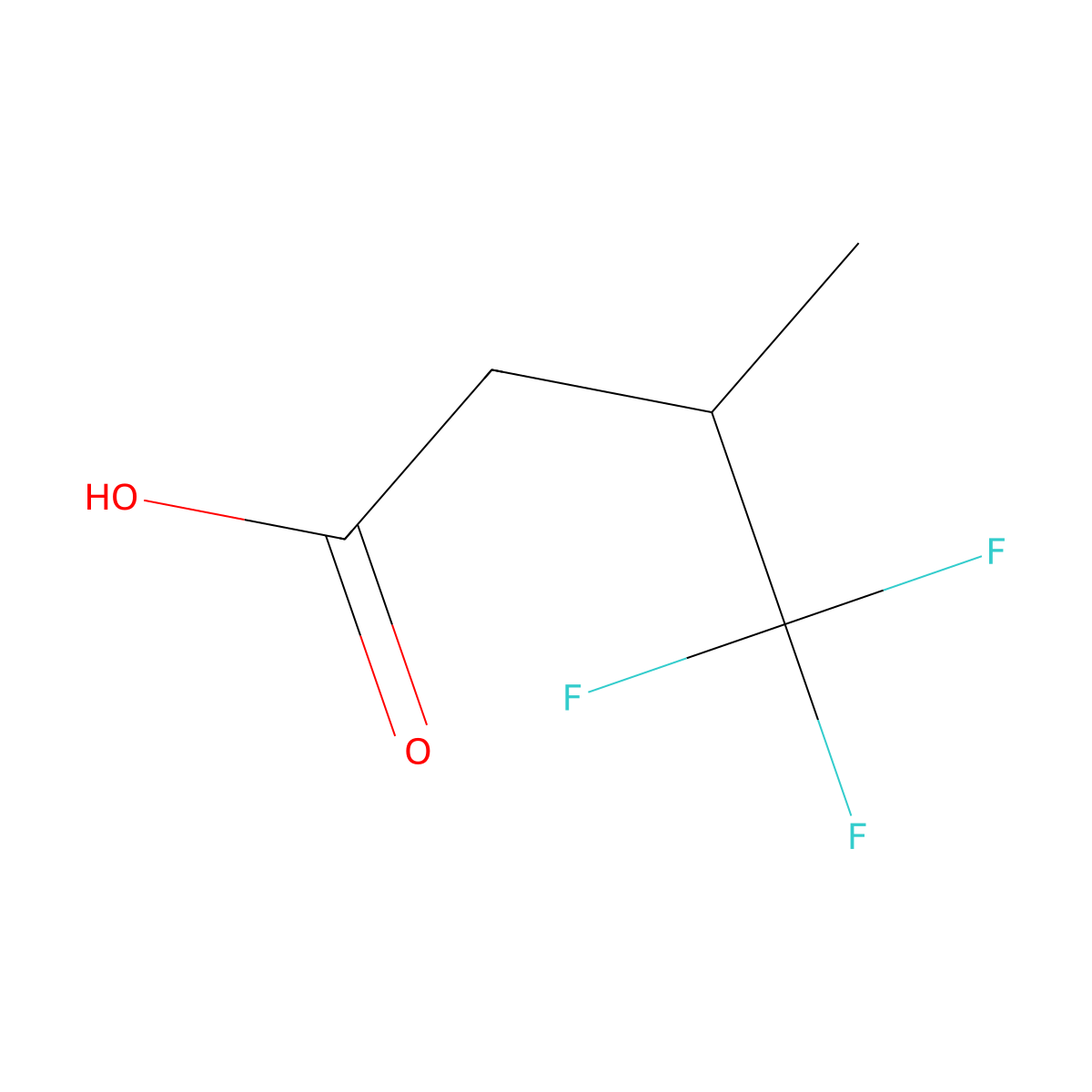 (R)-4,4,4-trifluoro-3-methylbutanoic acid molecular structure, CAS 835629-56-6