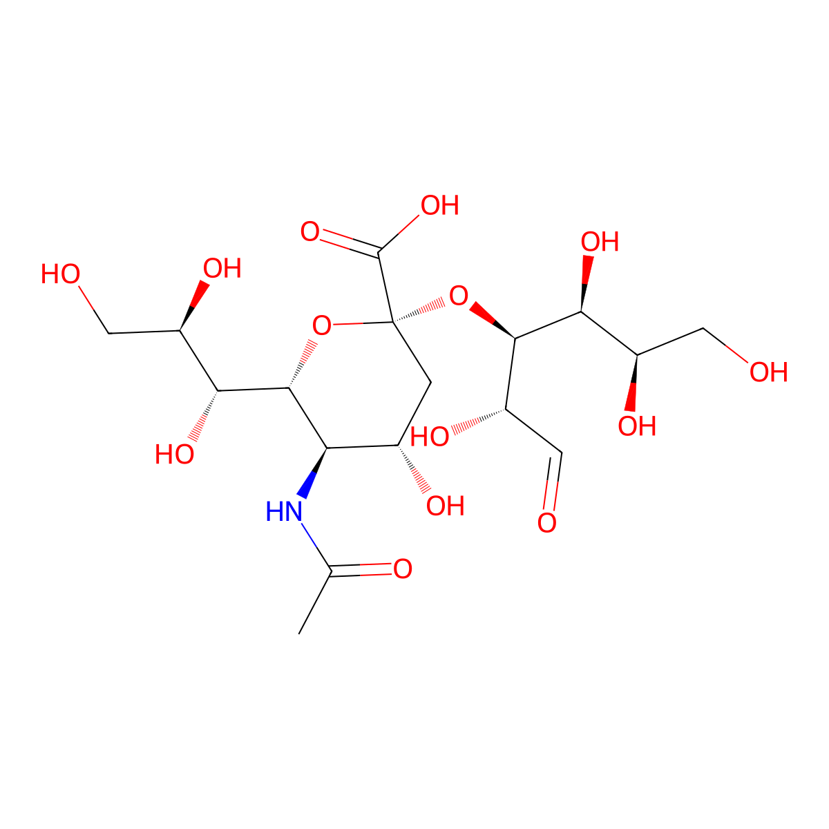 N-acetylneuraminyl-(2-3)-galactose molecular structure, CAS 83563-61-5