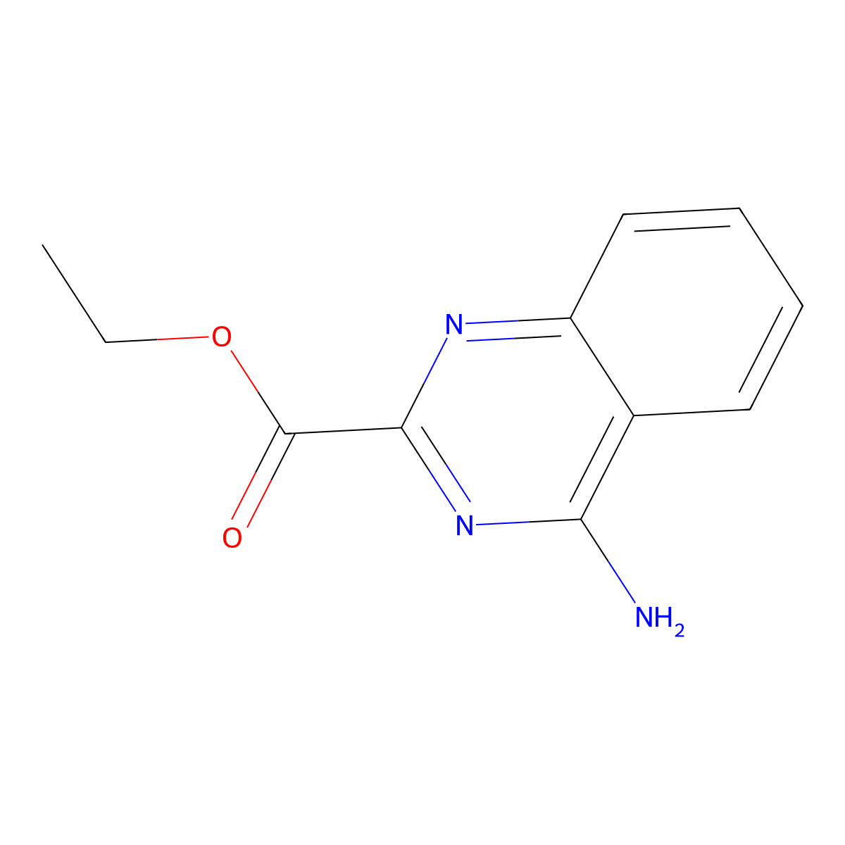 Ethyl 4-aminoquinazoline-2-carboxylate molecular structure, CAS 83566-33-0