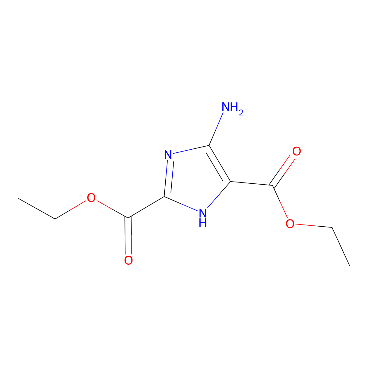 diethyl 4-amino-1H-imidazole-2,5-dicarboxylate molecular structure, CAS 83566-38-5