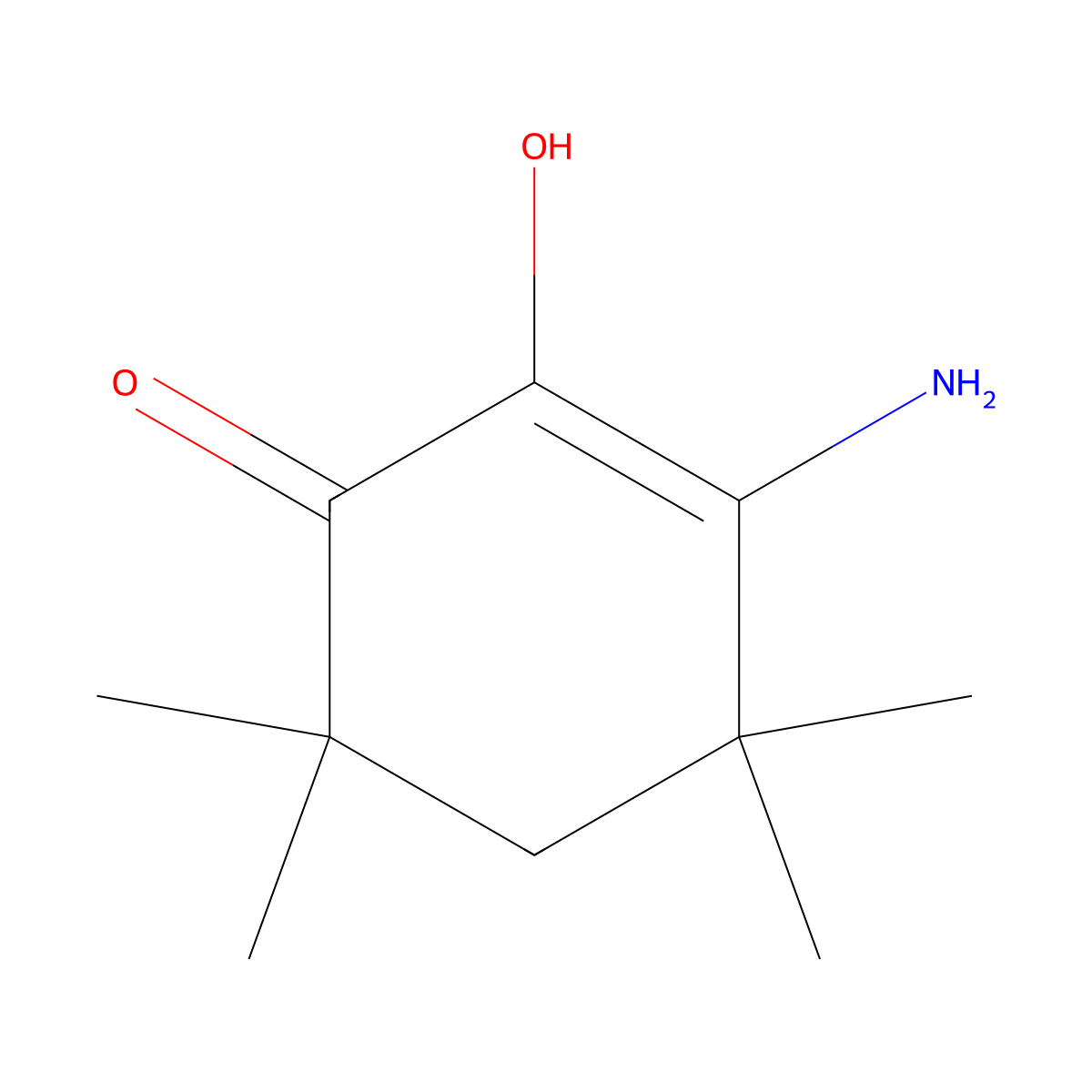 3-Amino-2-hydroxy-4,4,6,6-tetramethylcyclohex-2-en-1-one molecular structure, CAS 83567-03-7