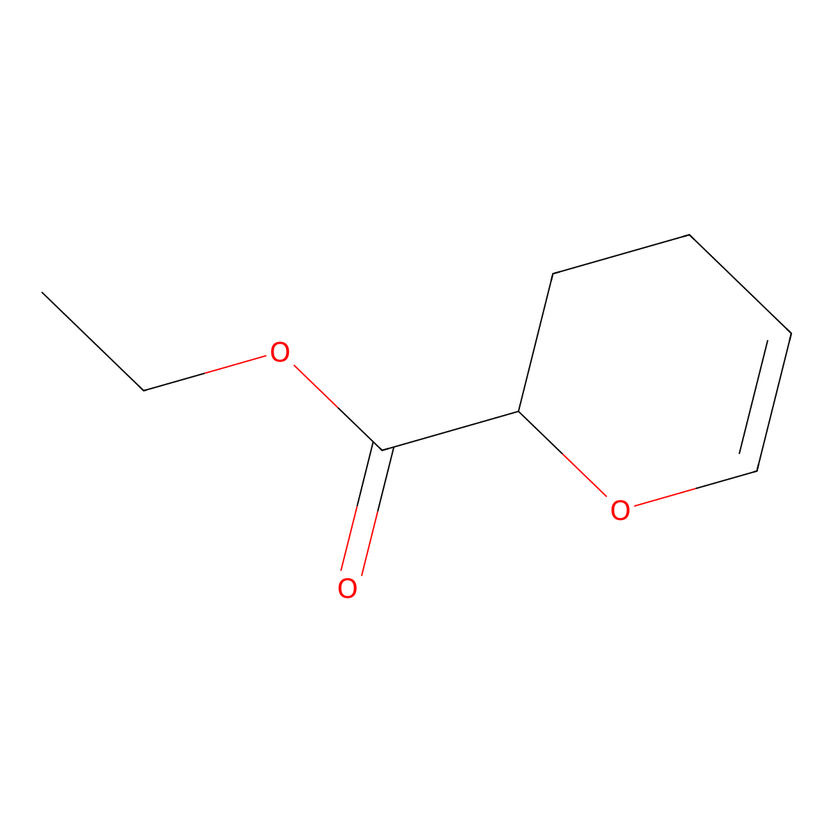 ethyl 3,4-dihydro-2H-pyran-2-carboxylate molecular structure, CAS 83568-11-0