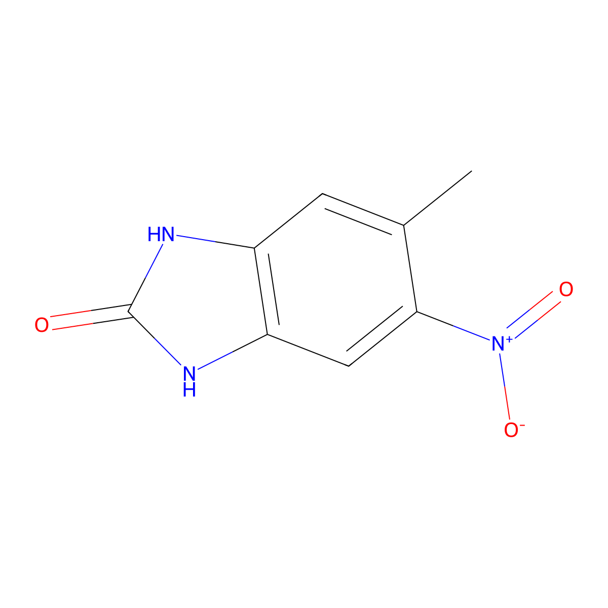 2H-Benzimidazol-2-one, 1,3-dihydro-5-methyl-6-nitro- molecular structure, CAS 83573-62-0