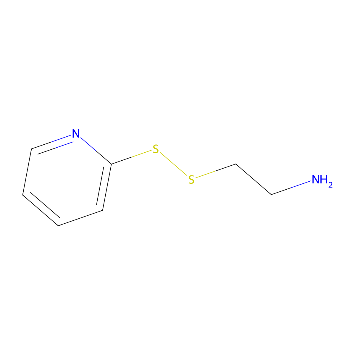 Pyridyldithioethylamine molecular structure, CAS 83578-21-6