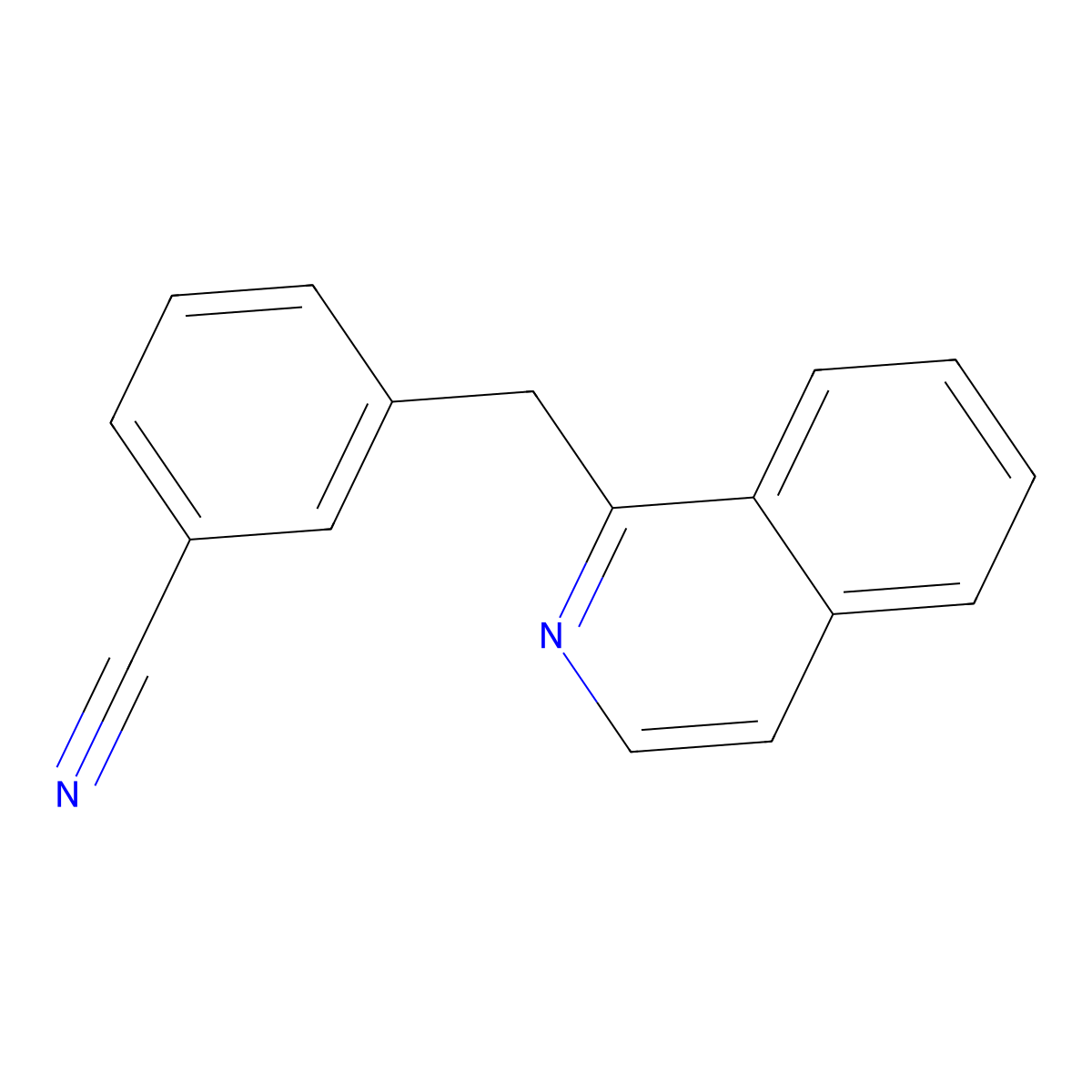 3-(Isoquinolin-1-ylmethyl)benzonitrile molecular structure, CAS 83584-42-3
