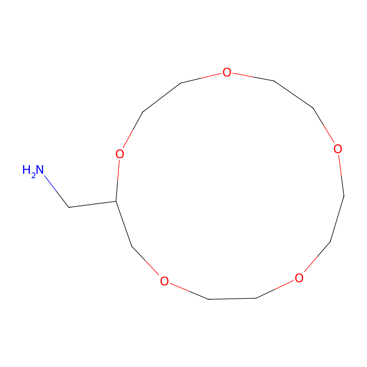 2-Aminomethyl-15-crown-5 molecular structure, CAS 83585-56-2