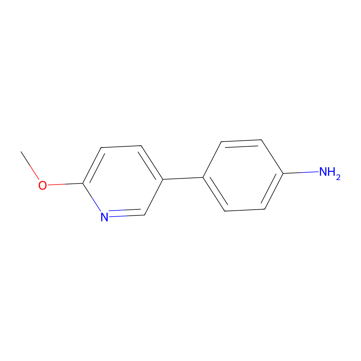 4-(6-Methoxypyridin-3-yl)aniline molecular structure, CAS 835876-03-4