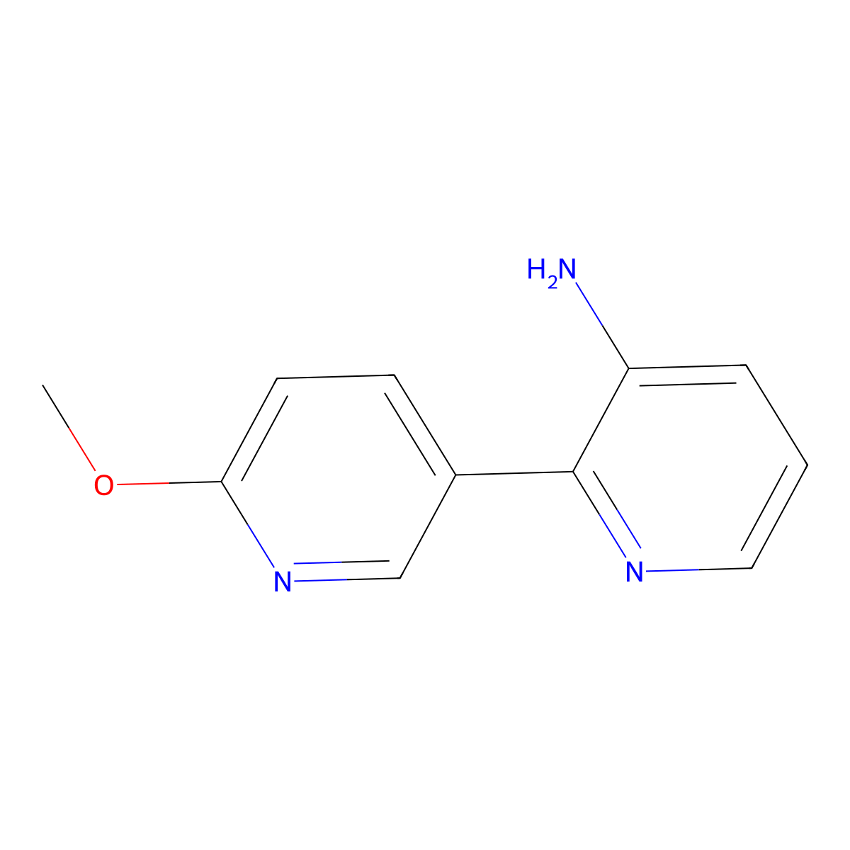 6'-Methoxy-[2,3'-bipyridin]-3-amine molecular structure, CAS 835876-05-6