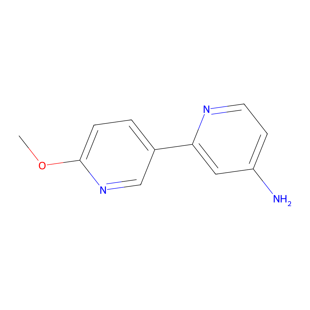 6'-Methoxy-[2,3'-bipyridin]-4-amine molecular structure, CAS 835876-07-8