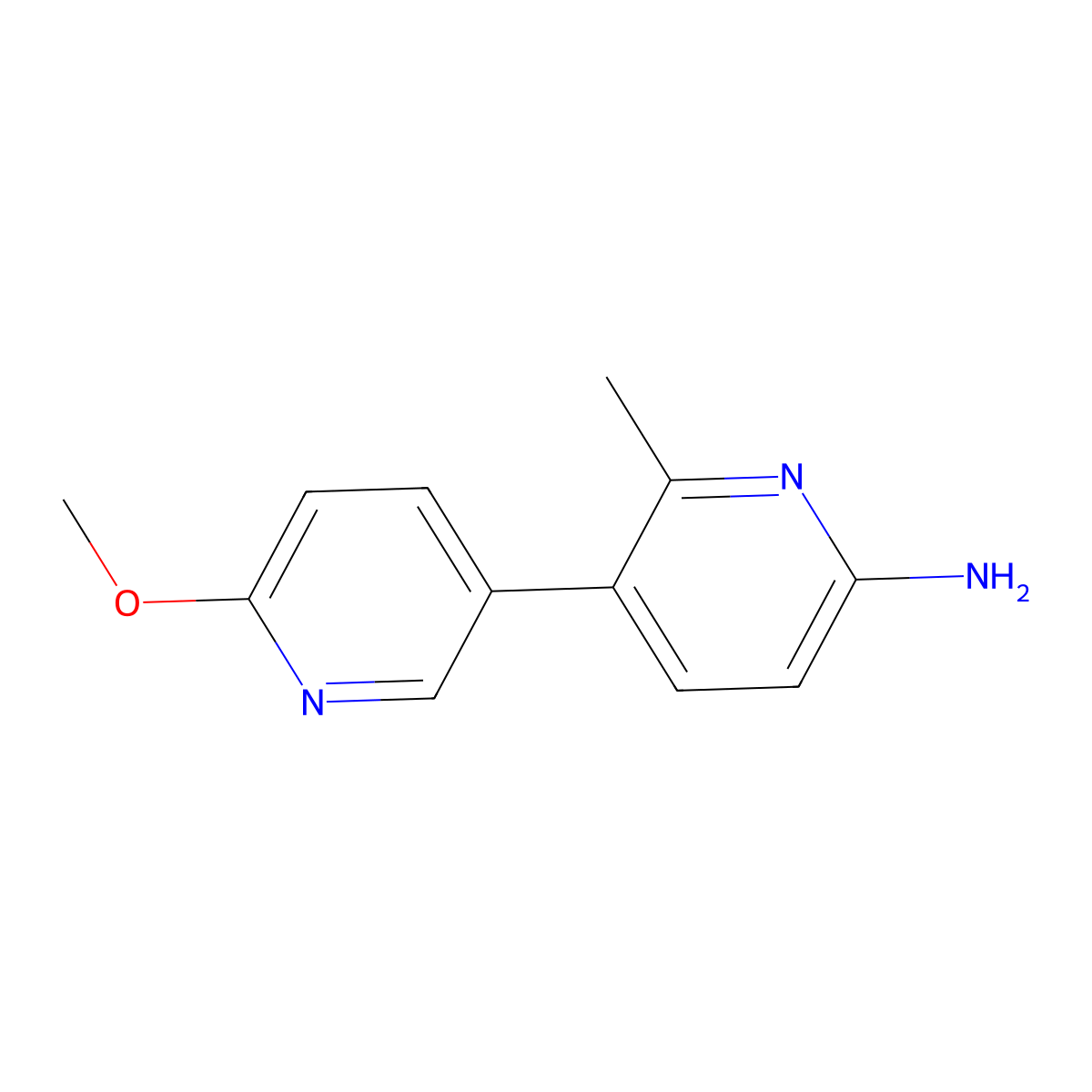 6'-Methoxy-2-methyl-[3,3'-bipyridin]-6-amine molecular structure, CAS 835876-11-4