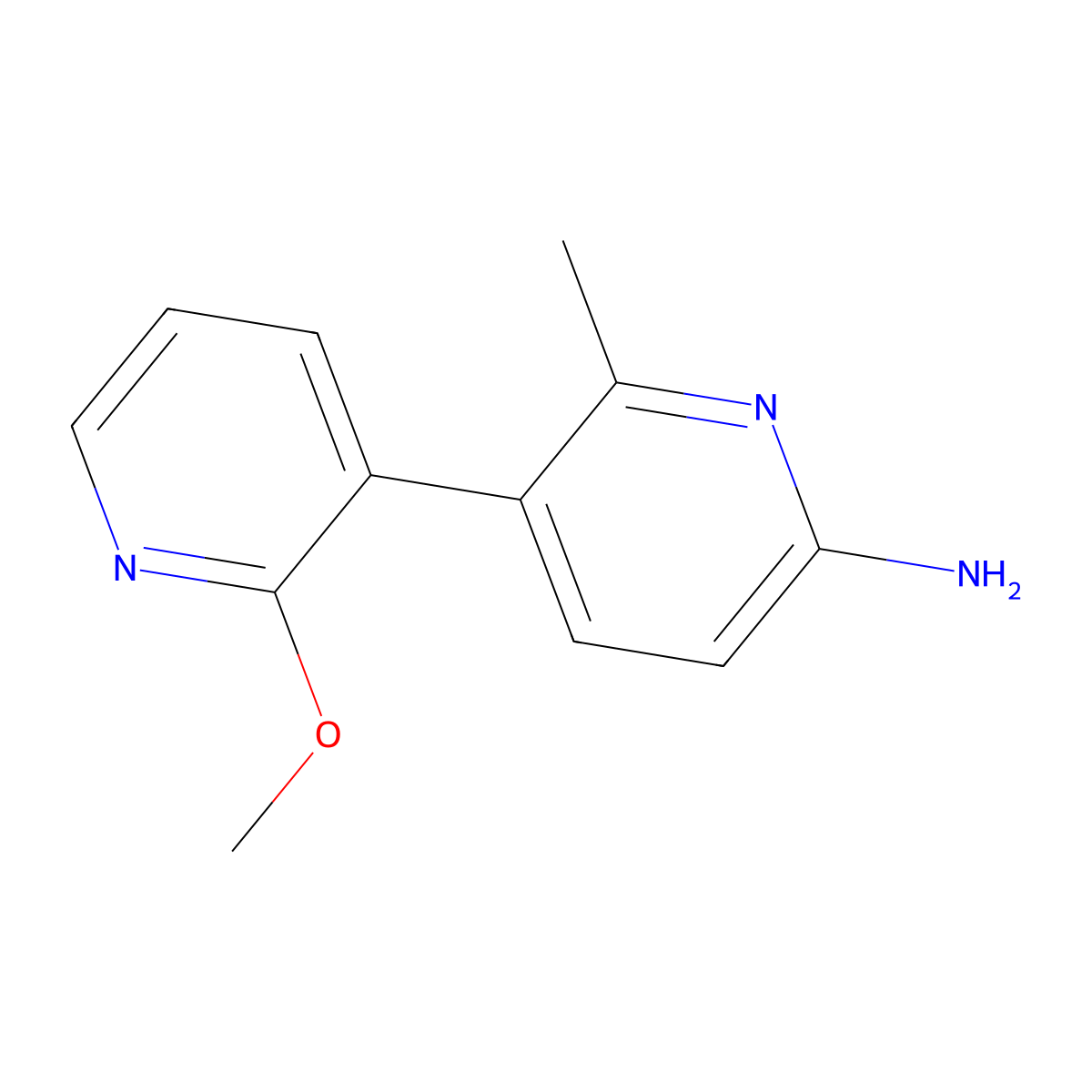 2'-Methoxy-2-methyl-[3,3']bipyridinyl-6-ylamine molecular structure, CAS 835876-12-5