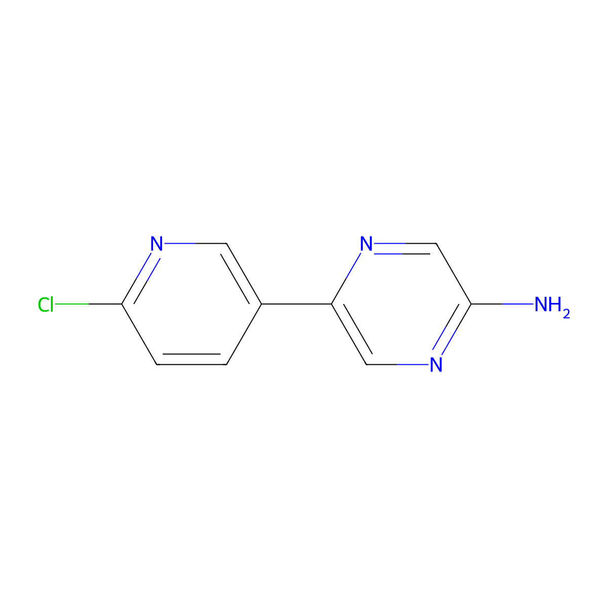 5-(6-Chloropyridin-3-yl)pyrazin-2-amine molecular structure, CAS 835876-15-8