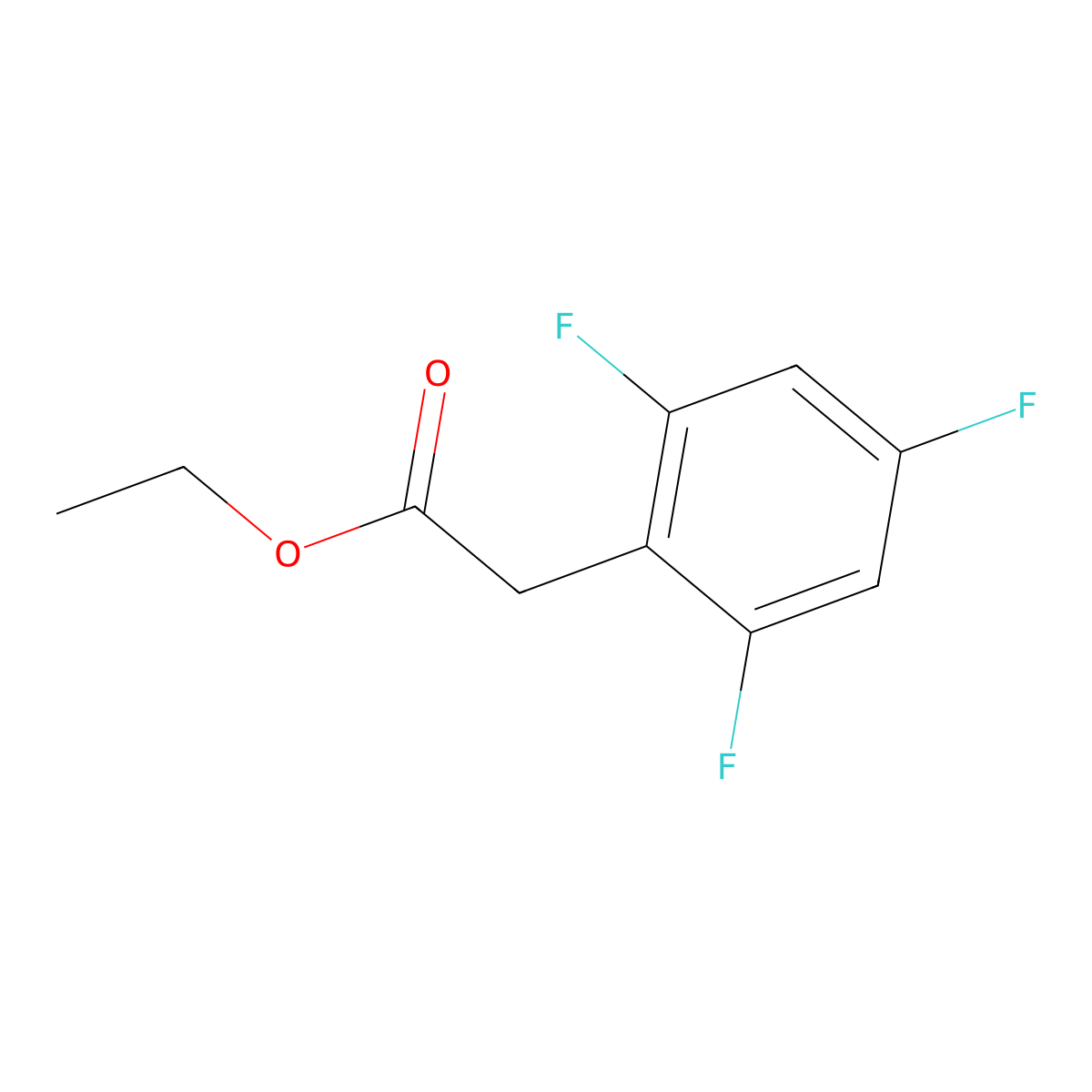 Ethyl 2-(2,4,6-trifluorophenyl)acetate molecular structure, CAS 835878-81-4