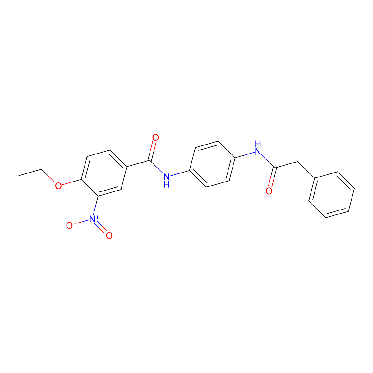 4-ethoxy-3-nitro-N-[4-[(2-phenylacetyl)amino]phenyl]benzamide molecular structure, CAS 835886-67-4