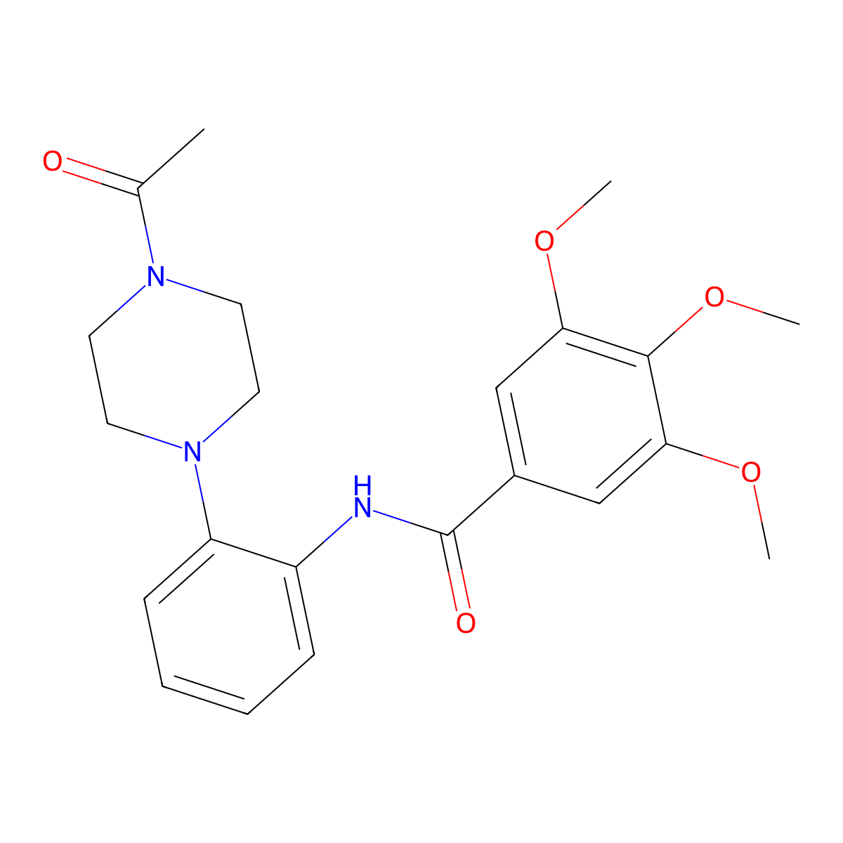 N-[2-(4-acetylpiperazin-1-yl)phenyl]-3,4,5-trimethoxybenzamide molecular structure, CAS 835886-71-0