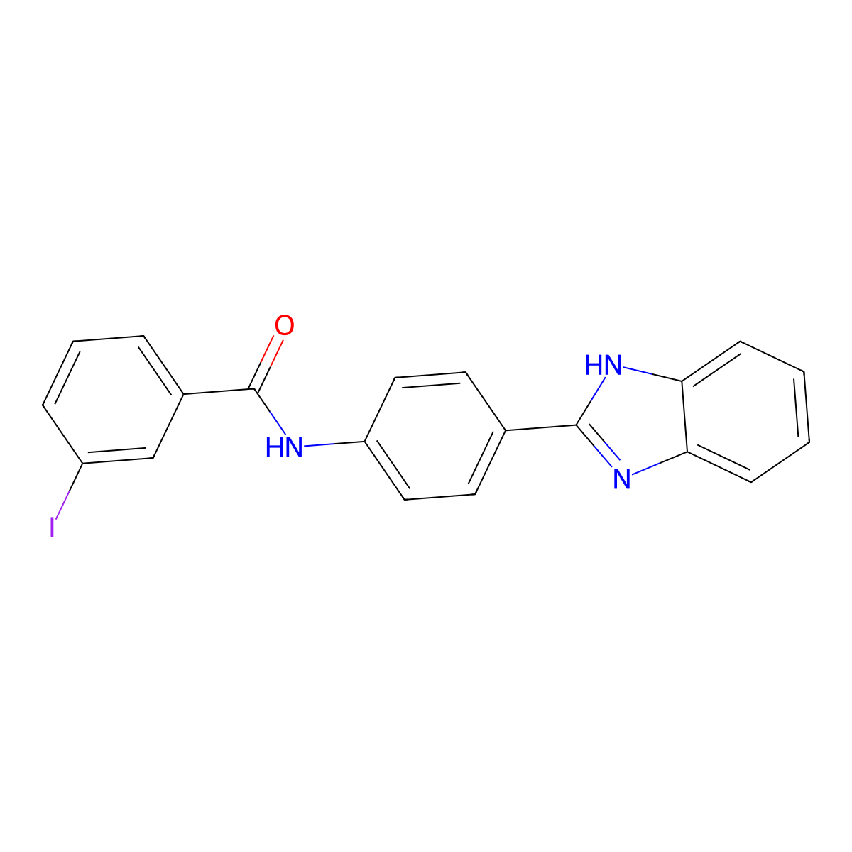 N-[4-(1H-benzimidazol-2-yl)phenyl]-3-iodobenzamide molecular structure, CAS 835886-87-8