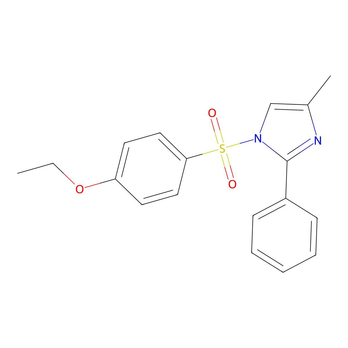 1-[(4-Ethoxyphenyl)sulfonyl]-4-methyl-2-phenylimidazole molecular structure, CAS 835887-44-0