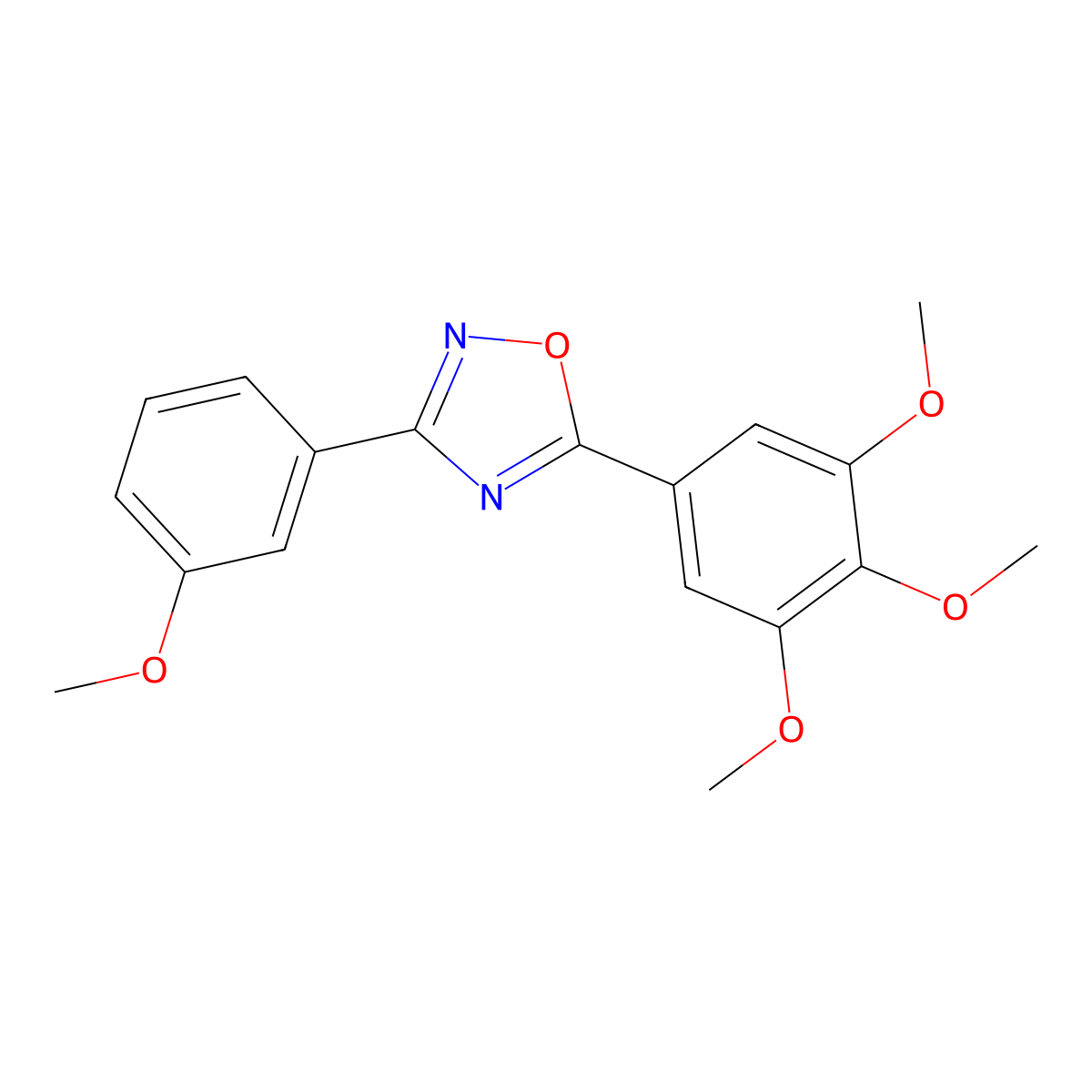 3-(3-Methoxyphenyl)-5-(3,4,5-trimethoxyphenyl)-1,2,4-oxadiazole molecular structure, CAS 835887-49-5
