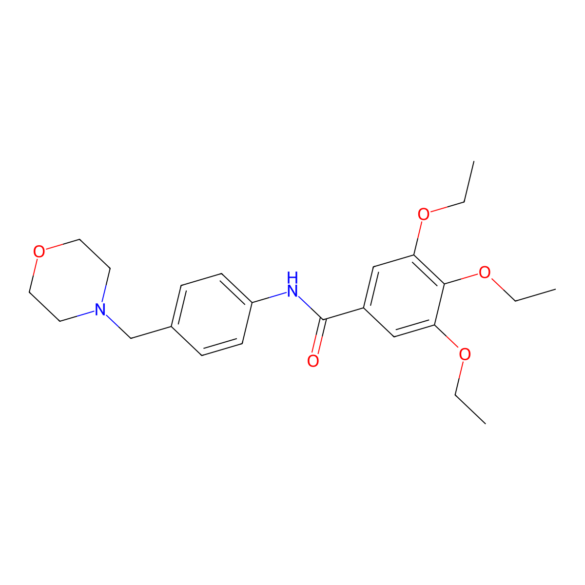 3,4,5-triethoxy-N-[4-(morpholin-4-ylmethyl)phenyl]benzamide molecular structure, CAS 835888-01-2