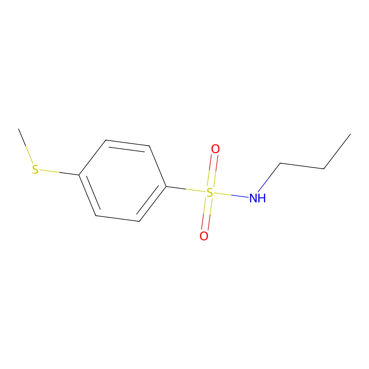 4-(methylsulfanyl)-N-propylbenzenesulfonamide molecular structure, CAS 835888-30-7