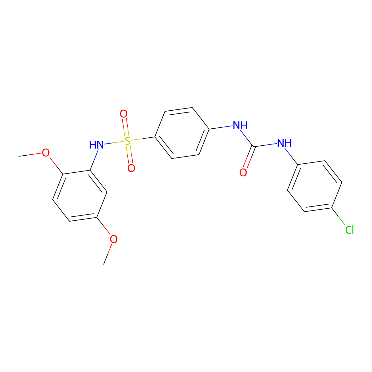 1-(4-Chlorophenyl)-3-[4-[(2,5-dimethoxyphenyl)sulfamoyl]phenyl]urea molecular structure, CAS 835888-40-9