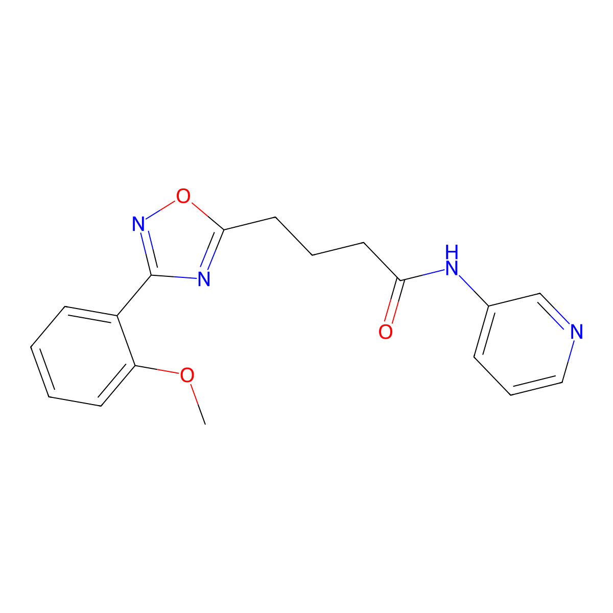 4-[3-(2-methoxyphenyl)-1,2,4-oxadiazol-5-yl]-N-pyridin-3-ylbutanamide molecular structure, CAS 835889-32-2