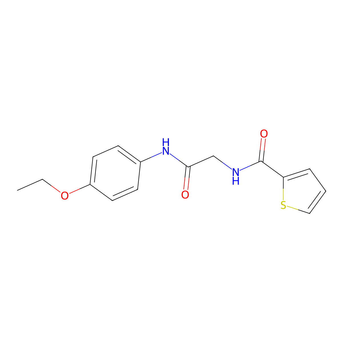 N-[2-(4-ethoxyanilino)-2-oxoethyl]thiophene-2-carboxamide molecular structure, CAS 835891-38-8