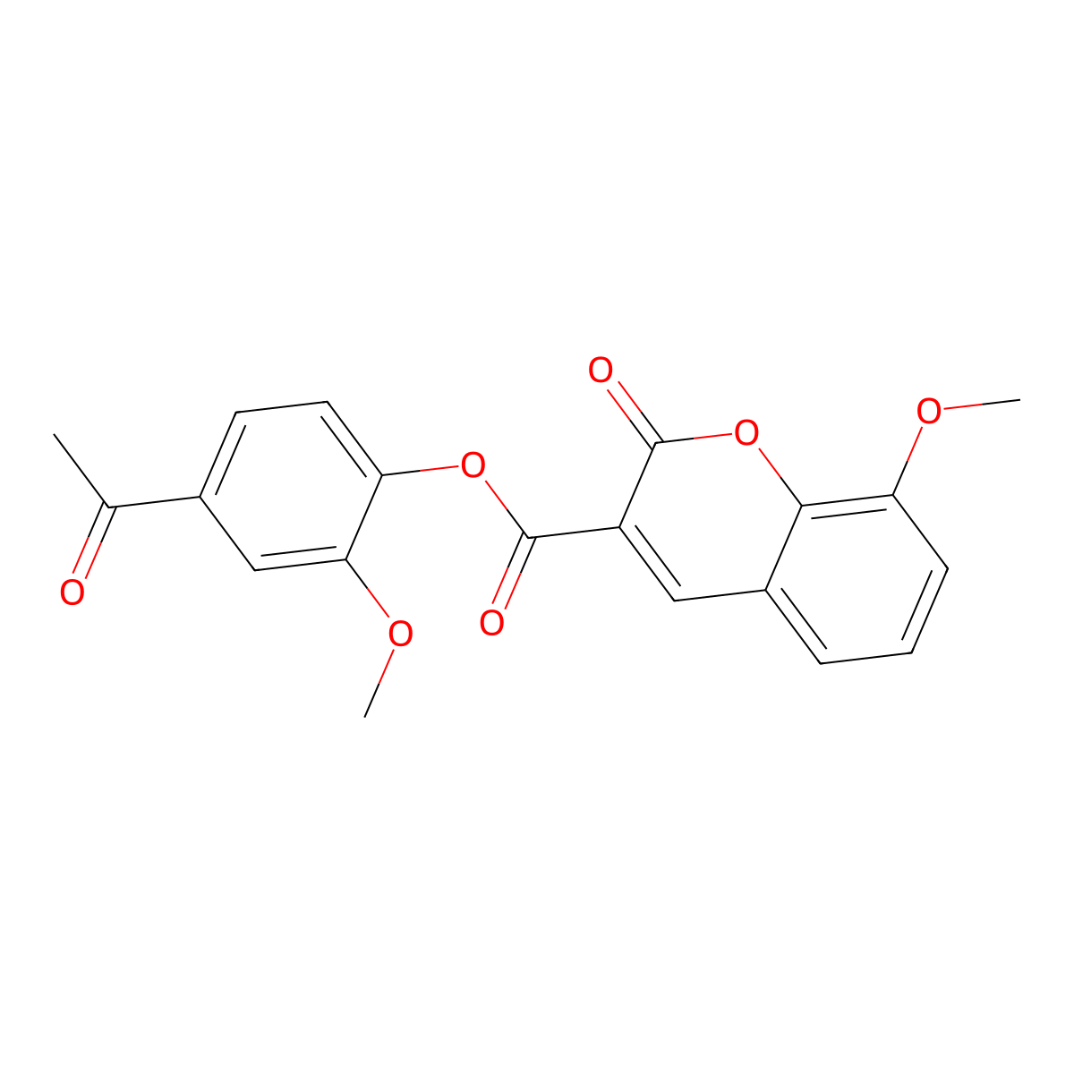 4-acetyl-2-methoxyphenyl 8-methoxy-2-oxo-2H-chromene-3-carboxylate molecular structure, CAS 835891-61-7