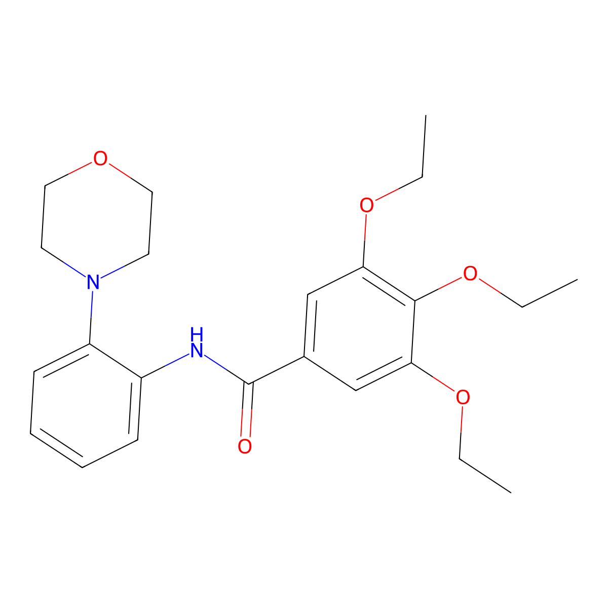 3,4,5-triethoxy-N-(2-morpholin-4-ylphenyl)benzamide molecular structure, CAS 835892-14-3
