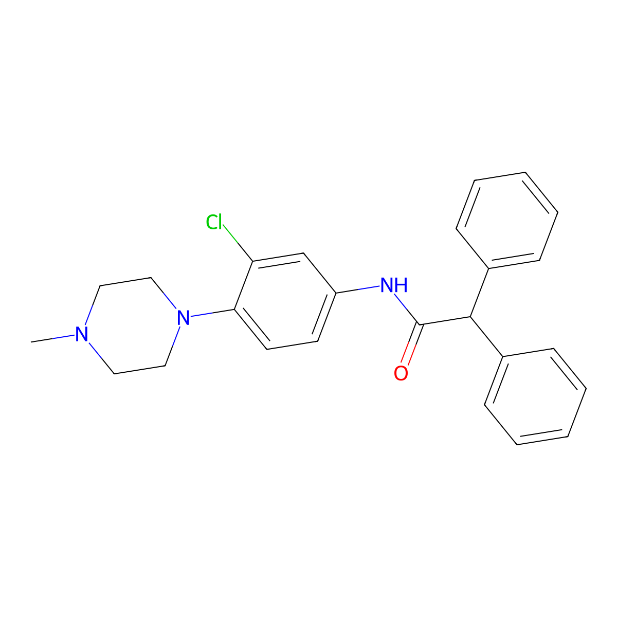 N-[3-chloro-4-(4-methylpiperazin-1-yl)phenyl]-2,2-diphenylacetamide molecular structure, CAS 835894-08-1