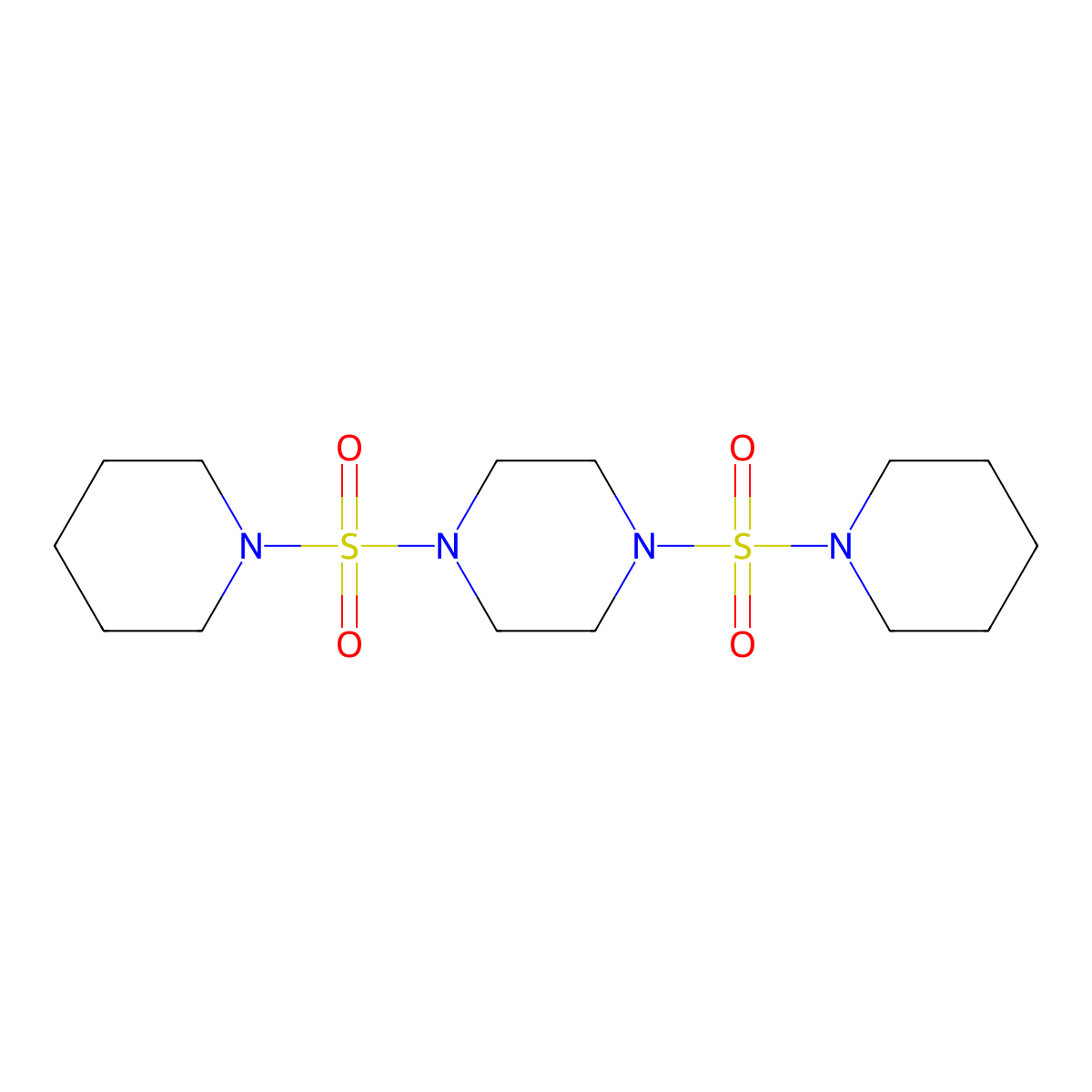 1,4-Bis(1-piperidinylsulfonyl)piperazine molecular structure, CAS 835894-54-7