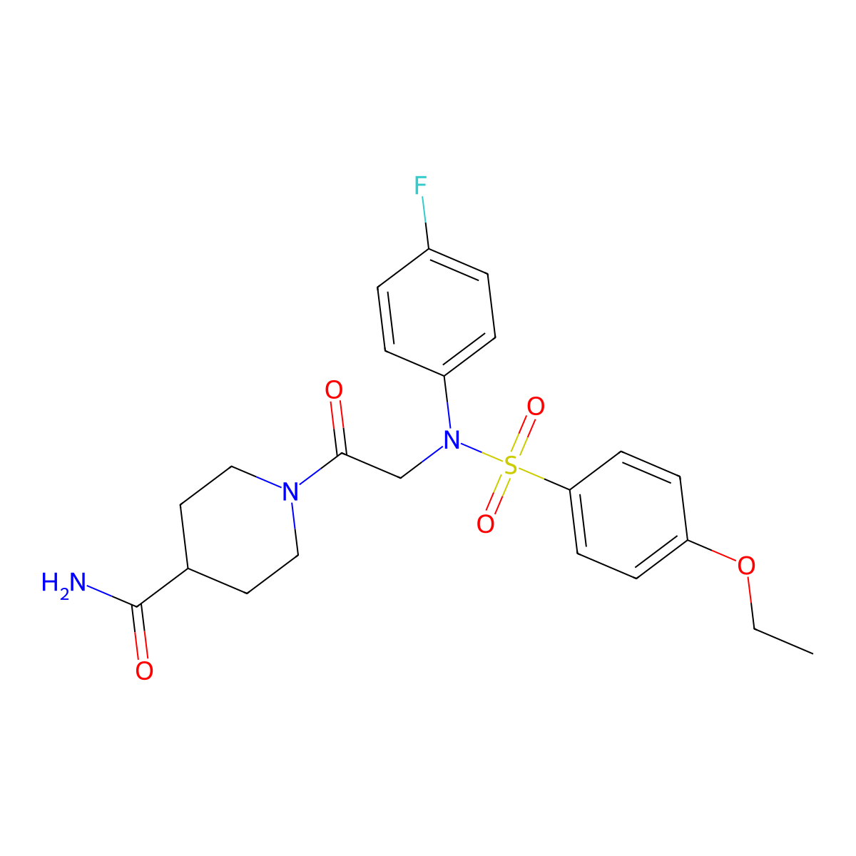 1-[2-(N-(4-ethoxyphenyl)sulfonyl-4-fluoroanilino)acetyl]piperidine-4-carboxamide molecular structure, CAS 835895-28-8