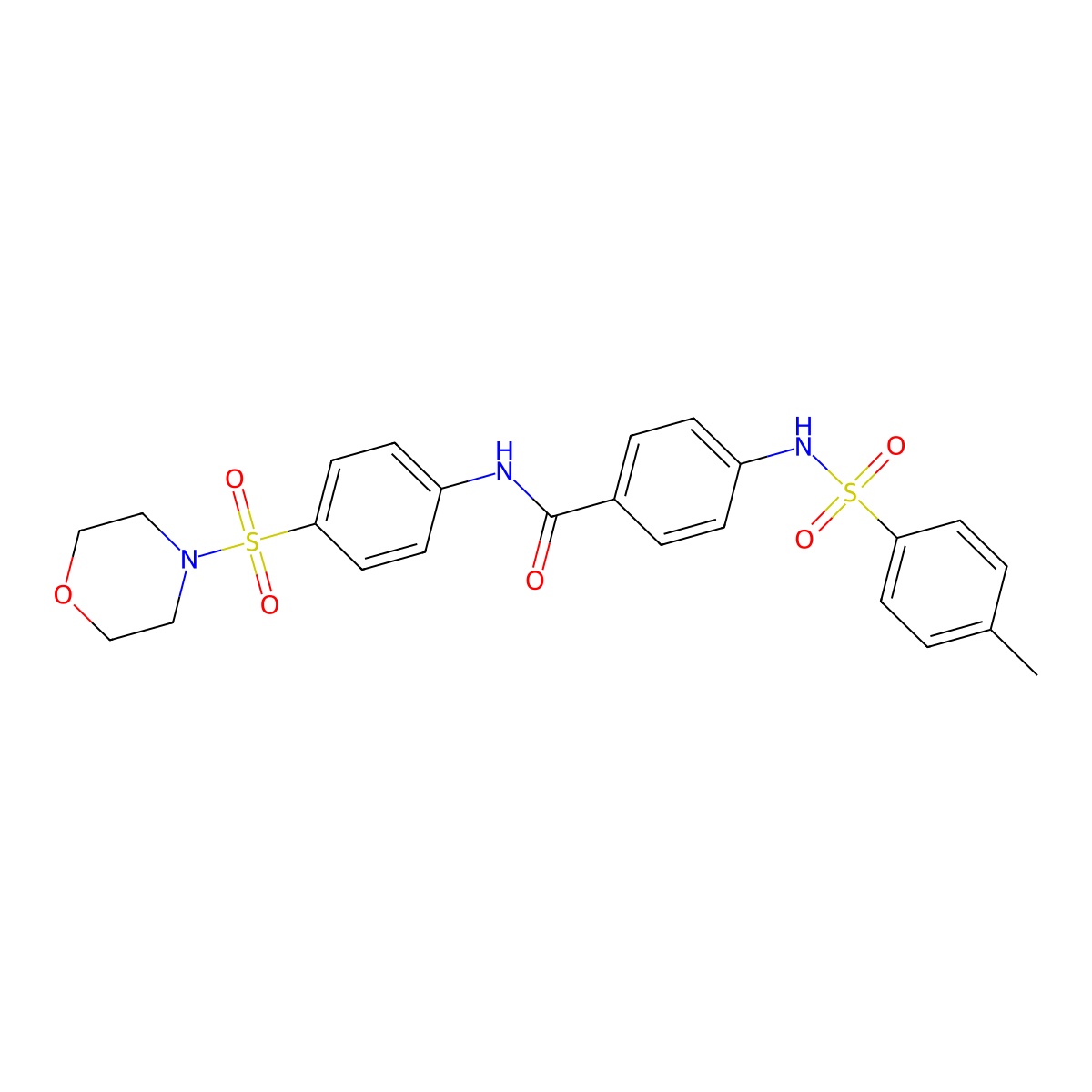 4-[(4-methylphenyl)sulfonylamino]-N-(4-morpholin-4-ylsulfonylphenyl)benzamide molecular structure, CAS 835895-30-2