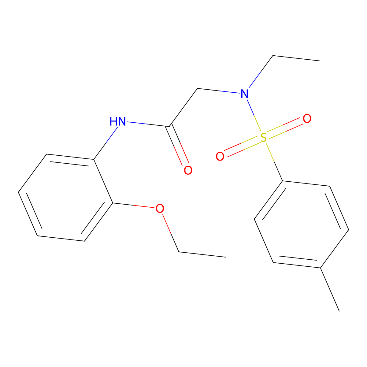 N-(2-ethoxyphenyl)-2-[ethyl-(4-methylphenyl)sulfonylamino]acetamide molecular structure, CAS 835895-32-4