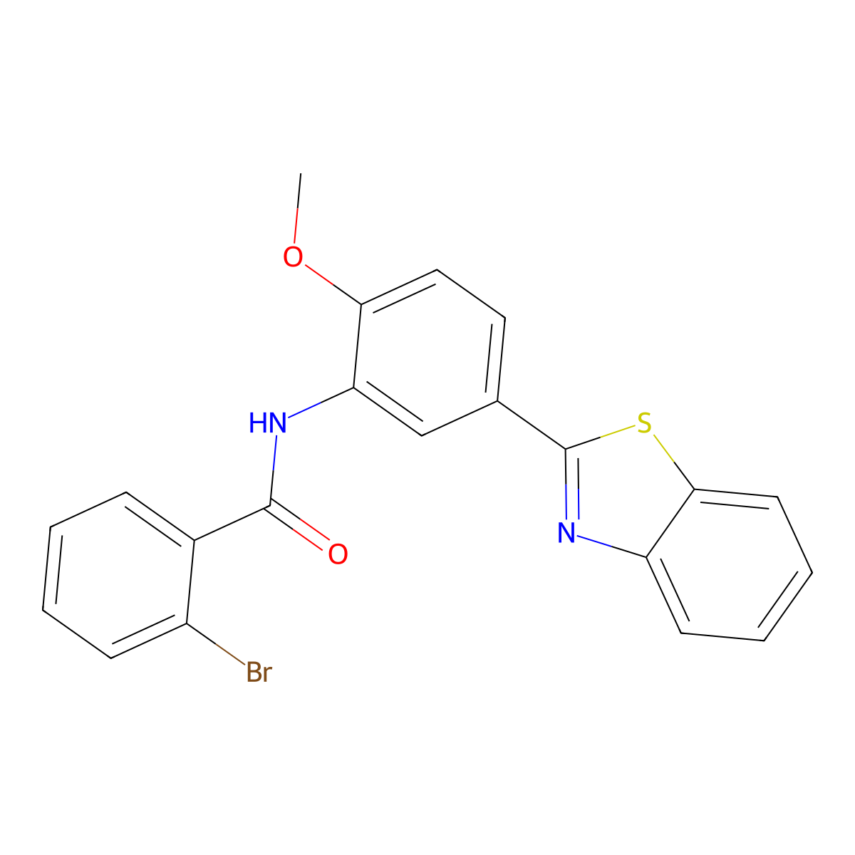 N-[5-(1,3-benzothiazol-2-yl)-2-methoxyphenyl]-2-bromobenzamide molecular structure, CAS 835896-20-3