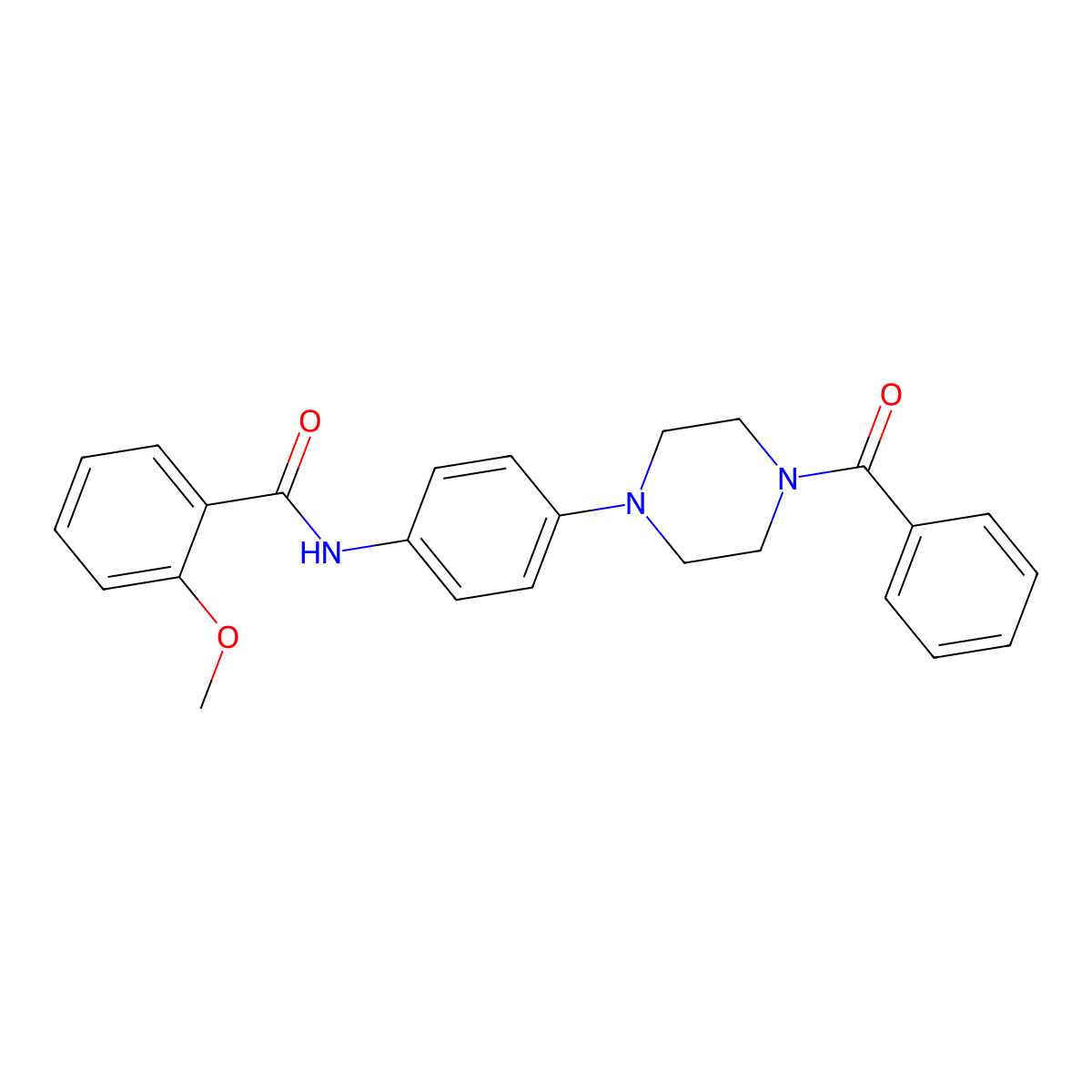 N-[4-(4-benzoylpiperazin-1-yl)phenyl]-2-methoxybenzamide molecular structure, CAS 835897-47-7