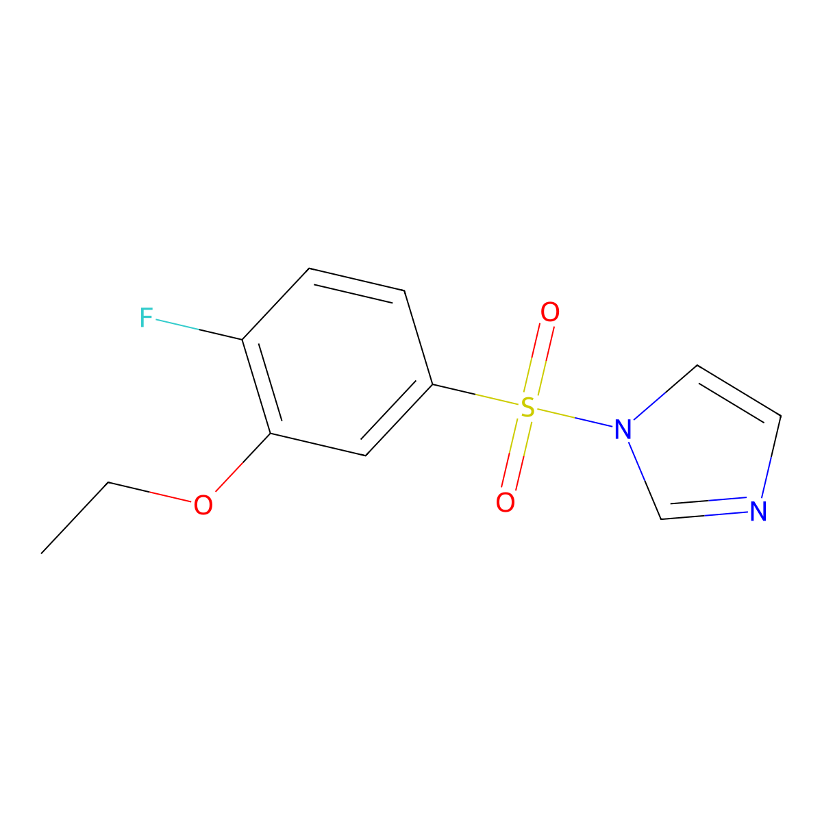 1-(3-Ethoxy-4-fluorophenyl)sulfonylimidazole molecular structure, CAS 835898-21-0
