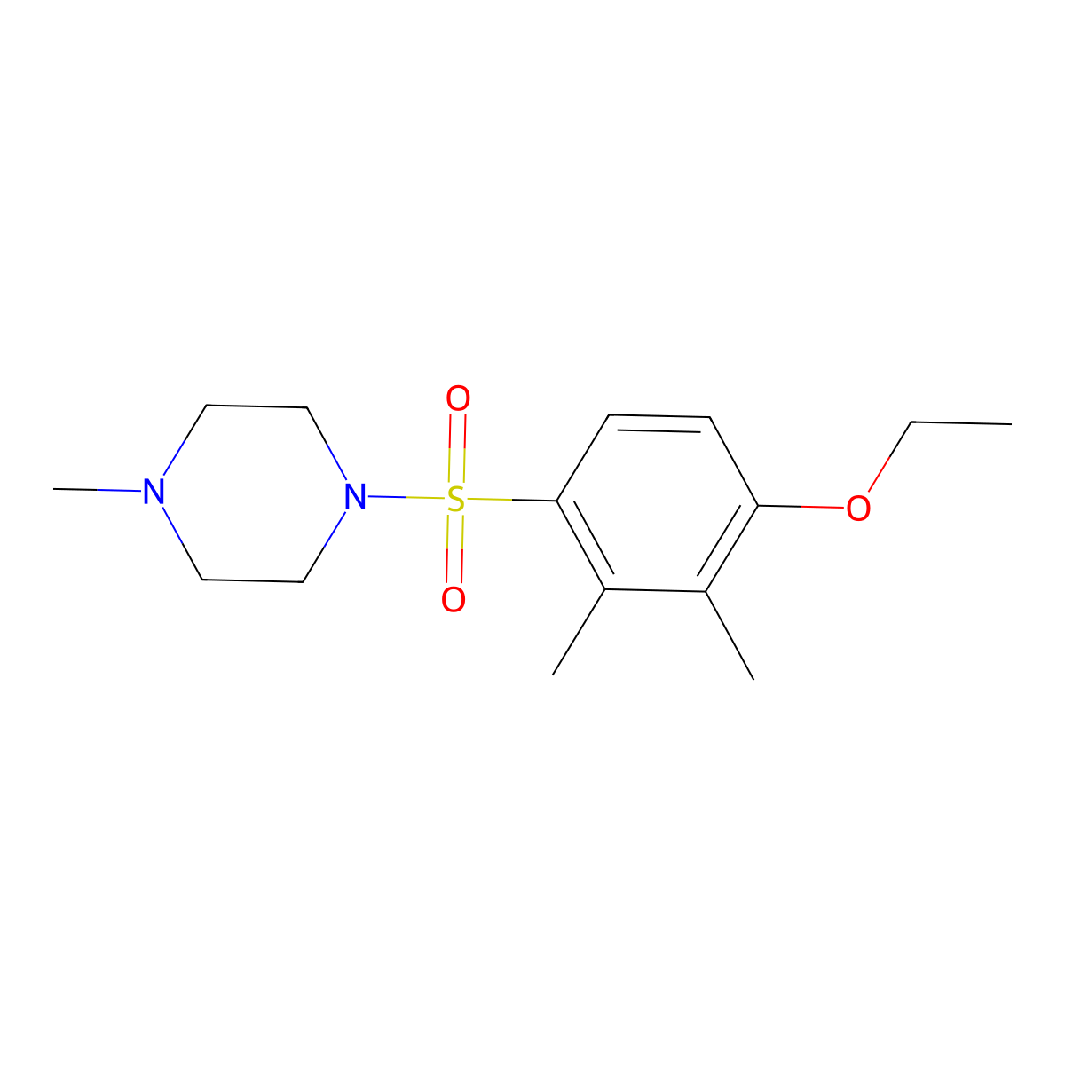1-[(4-Ethoxy-2,3-dimethylphenyl)sulfonyl]-4-methylpiperazine molecular structure, CAS 835898-78-7