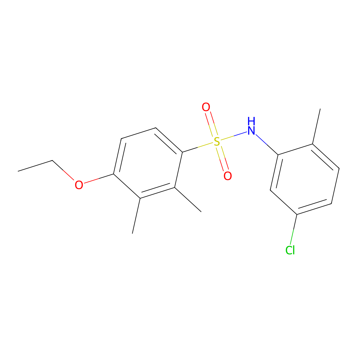N-(5-chloro-2-methylphenyl)-4-ethoxy-2,3-dimethylbenzenesulfonamide molecular structure, CAS 835899-28-0