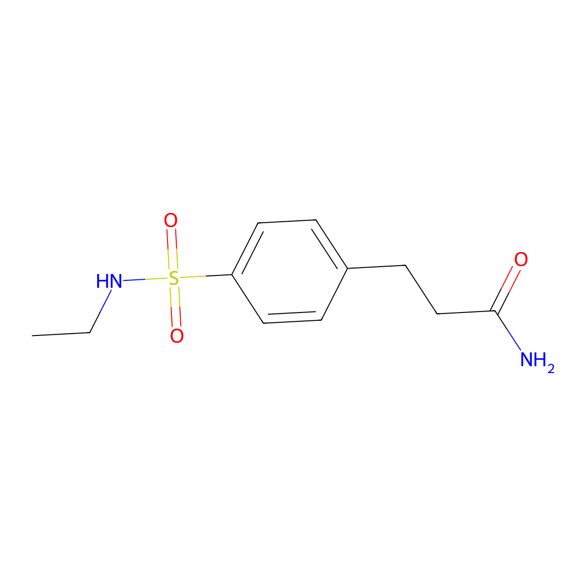 3-[4-(Ethylsulfamoyl)phenyl]propanamide molecular structure, CAS 835899-29-1