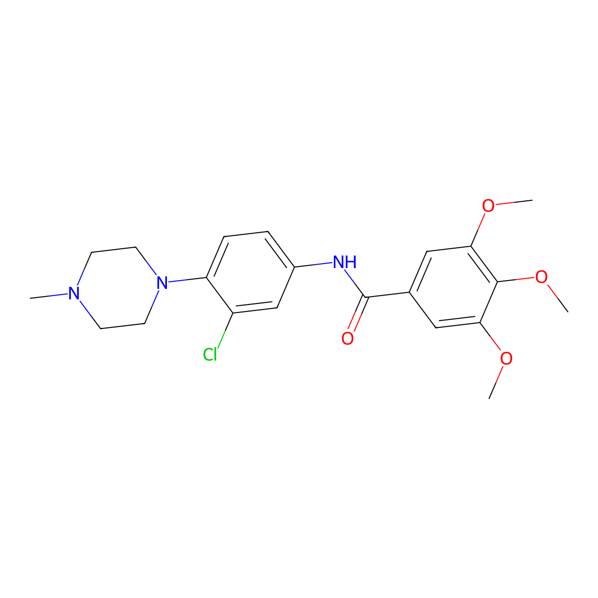N-[3-chloro-4-(4-methylpiperazin-1-yl)phenyl]-3,4,5-trimethoxybenzamide molecular structure, CAS 835899-57-5