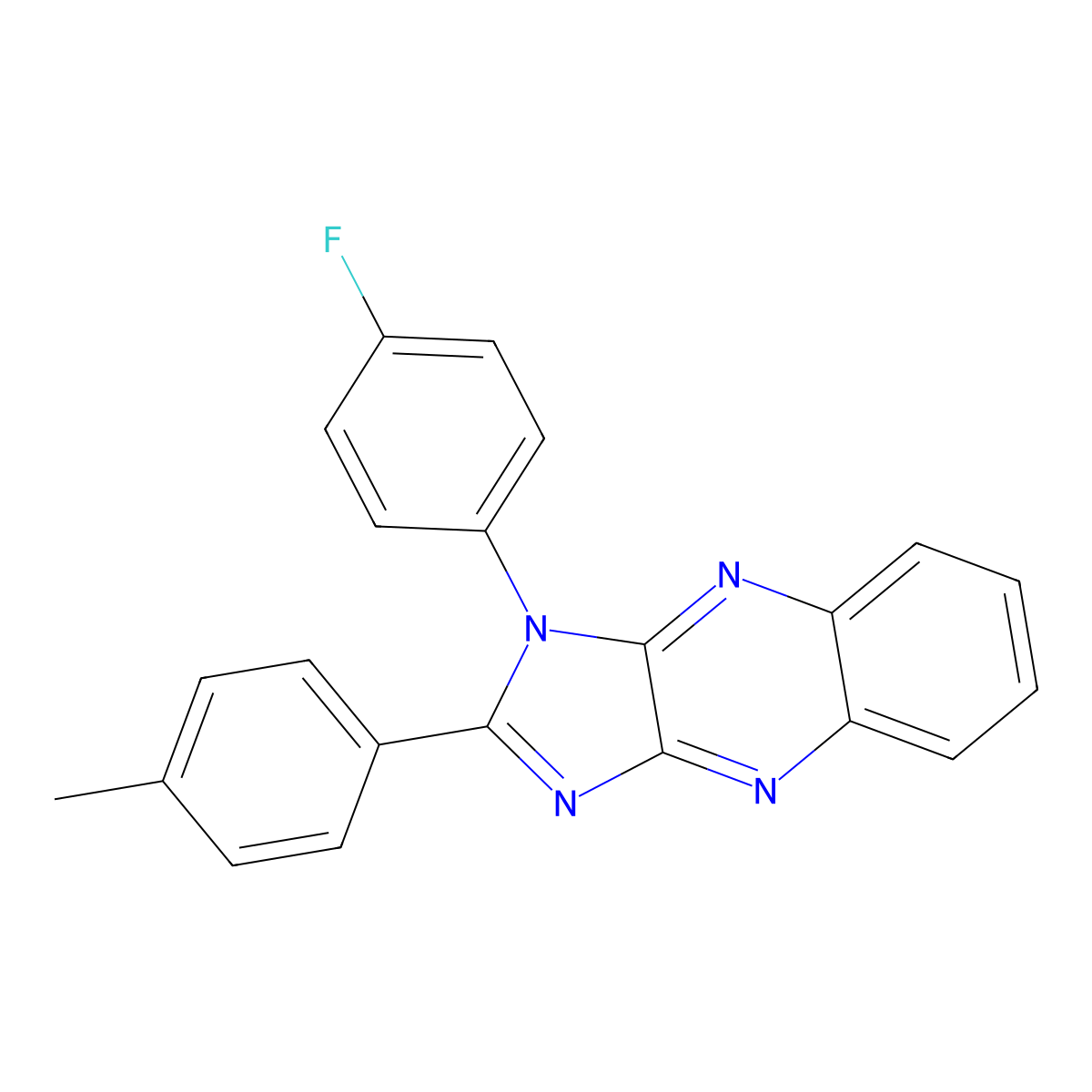 3-(4-Fluorophenyl)-2-(4-methylphenyl)imidazo[4,5-b]quinoxaline molecular structure, CAS 835906-92-8