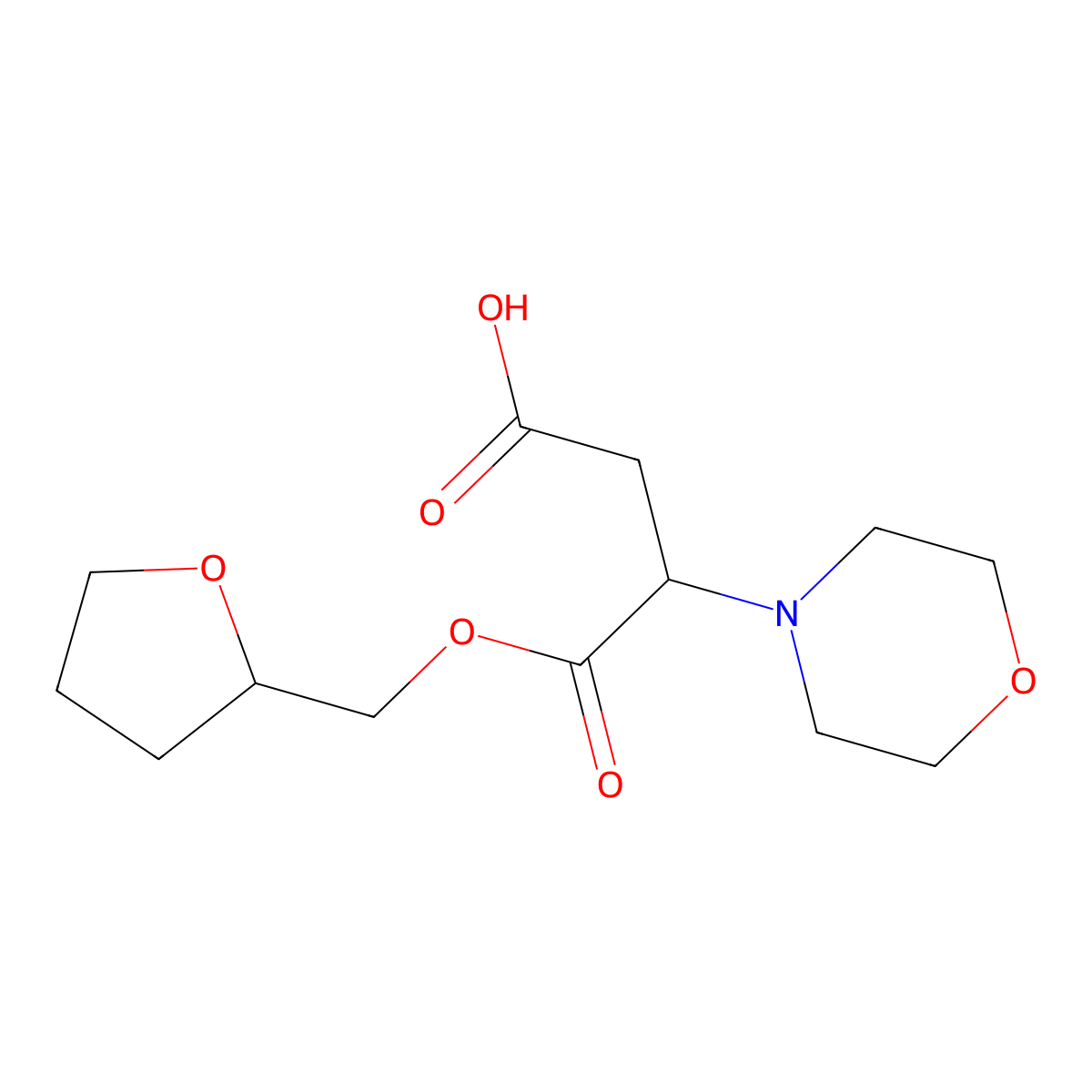 3-(Morpholin-4-yl)-4-oxo-4-(tetrahydrofuran-2-ylmethoxy)butanoic acid molecular structure, CAS 835907-12-5