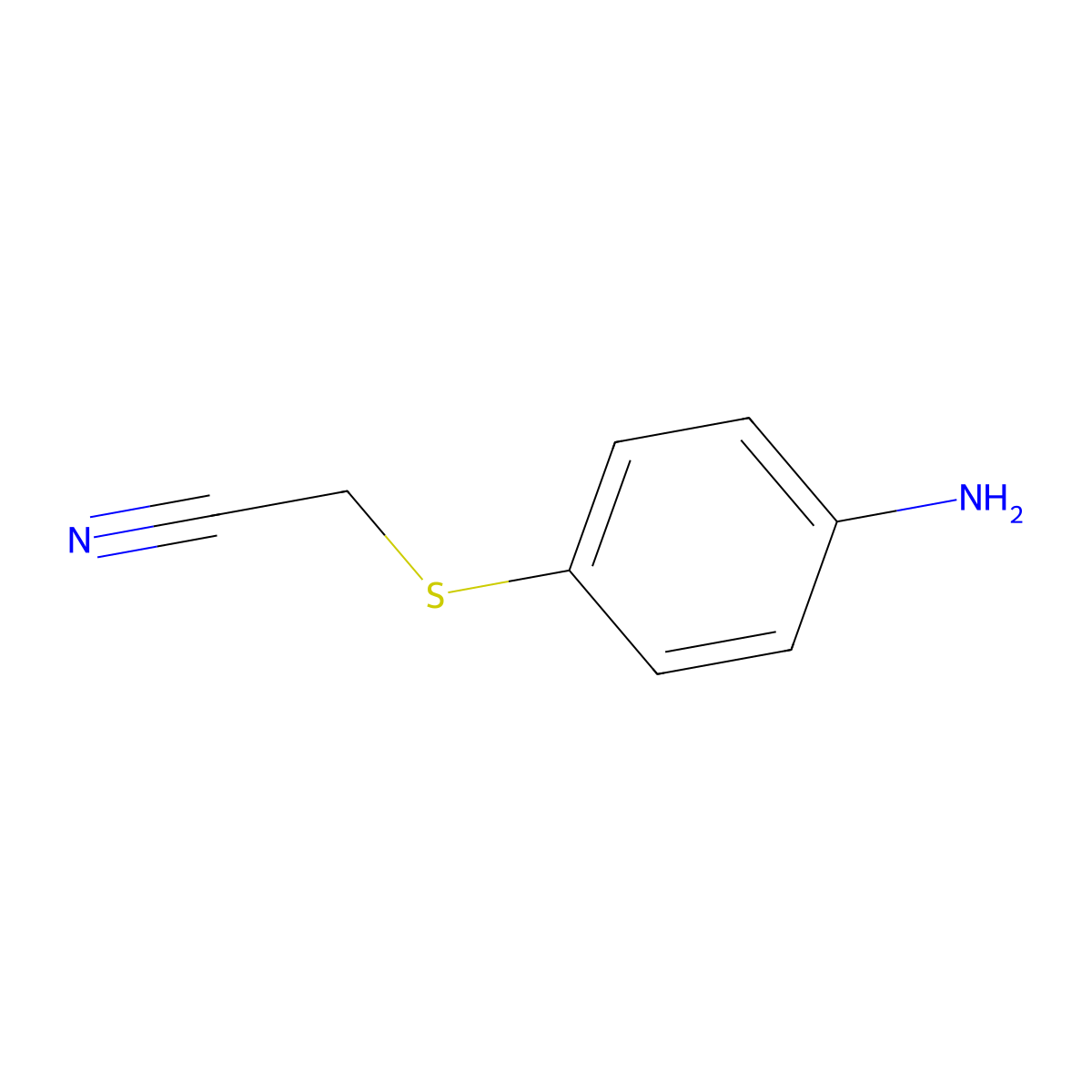 2-[(4-Aminophenyl)sulfanyl]acetonitrile molecular structure, CAS 83591-70-2