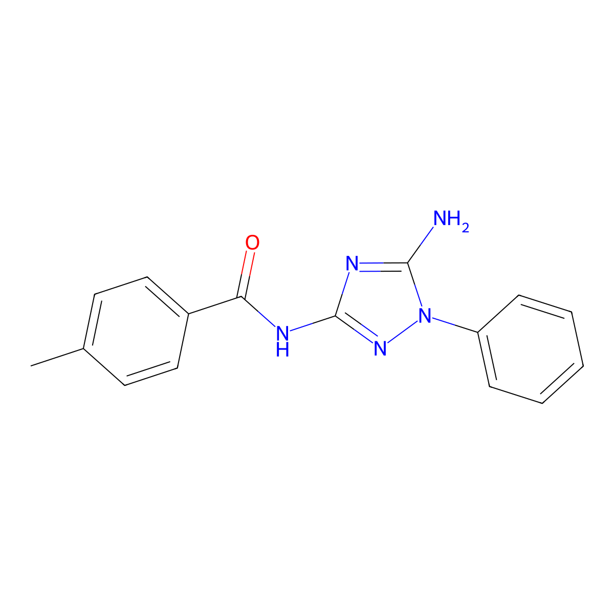 N-(5-amino-1-phenyl-1,2,4-triazol-3-yl)-4-methylbenzamide molecular structure, CAS 835912-03-3